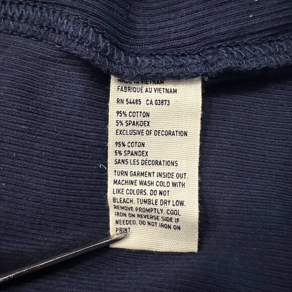 American Eagle Outfitters Navy Blue Boyfriend Tank Top Womens Size M Sparkled - Picture 5 of 7